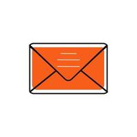 Letter envelope with paper document vector illustration. Closed, open with a message e-mail envelopes. Set mailbox vector icons in flat style. Email Envelope Icon