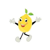 Lemon character design. Vector Illustration Flat Lemon Cute Character expression emotion collection set, minimal style, Raw materials fresh fruit, Mascot product