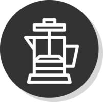 diseño de icono de vector de prensa de café