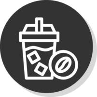 Cold Coffee Vector Icon Design