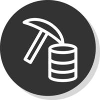 diseño de icono de vector de minería de datos