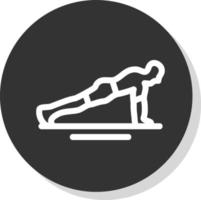 diseño de icono de vector de flexiones