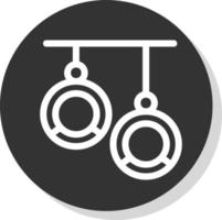 Gym Rings Vector Icon Design