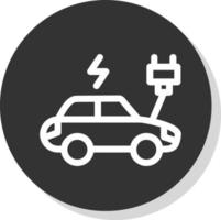 diseño de icono de vector de coche eléctrico