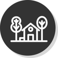 Home Landscape Vector Icon Design