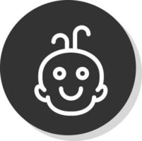 diseño de icono de vector de sonrisa de bebé