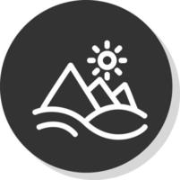 Pyramid Landscape Vector Icon Design