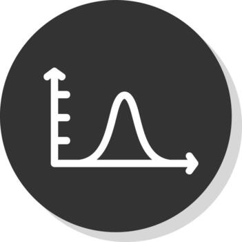 Bell Curve on Graph Vector Icon Design