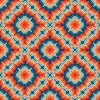 Retro kaleidoscope pattern in the style of the 70s and 60s. Geometric pattern photo