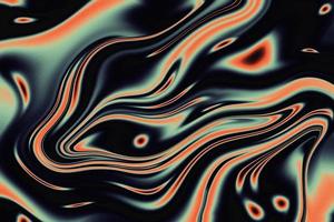 Fire Liquid Iridescent Background. Iridescent chrome wavy gradient abstract background, holographic fire texture, liquid surface, ripples, reflection photo