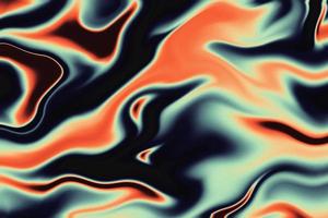 Fire Liquid Iridescent Background. Iridescent chrome wavy gradient abstract background, holographic fire texture, liquid surface, ripples, reflection photo