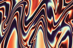 Fire Liquid Iridescent Background. Iridescent chrome wavy gradient abstract background, holographic fire texture, liquid surface, ripples, reflection photo