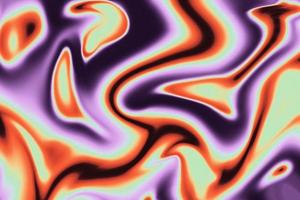 Fire Liquid Iridescent Background. Iridescent chrome wavy gradient abstract background, holographic fire texture, liquid surface, ripples, reflection photo