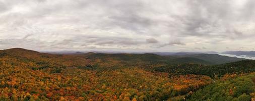 Peak foilage on the summit of Prospect Mountain in Lake George, New York. photo