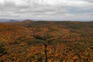 Peak foilage on the summit of Prospect Mountain in Lake George, New York. photo