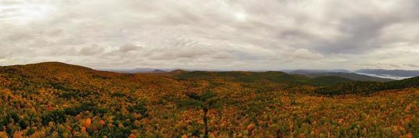 Peak foilage on the summit of Prospect Mountain in Lake George, New York. photo