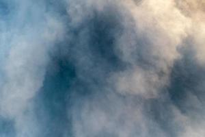 Aerial view looking through the clouds unto Lake George in New York. photo