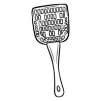 Scoop for a cat tray. Plastic spatula. vector