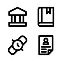 Business Management. bank, book, wristwatch, cv. Perfect for website mobile app, app icons, presentation, illustration and any other projects Free Vector