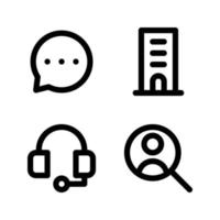 Business Management. Speech bubble, building, headphone, human resources. Perfect for website mobile app, app icons, presentation, illustration and any other projects Free Vector