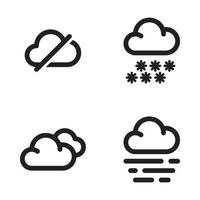 Weather icons set. cloud disable, winter, cloudy, warm. Perfect for website mobile app, app icons, presentation, illustration and any other projects vector