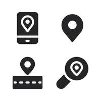 Maps Navigation icons set. Smartphone, pin, road, search pin. Perfect for website mobile app, app icons, presentation, illustration and any other projects vector