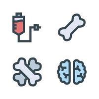 Medical icons set. transfusion, bone, bones, brain. Perfect for website mobile app, app icons, presentation, illustration and any other projects vector