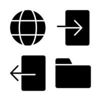 User Interface icons set. Browser, login, logout, folder. Perfect for website mobile app, app icons, presentation, illustration and any other projects vector