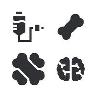 Medical icons set. transfusion, bone, bones, brain. Perfect for website mobile app, app icons, presentation, illustration and any other projects vector