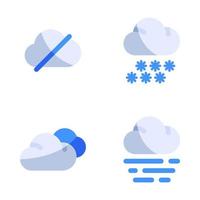 Weather icons set. cloud disable, winter, cloudy, warm. Perfect for website mobile app, app icons, presentation, illustration and any other projects vector