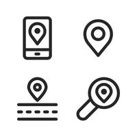 Maps Navigation icons set. Smartphone, pin, road, search pin. Perfect for website mobile app, app icons, presentation, illustration and any other projects vector