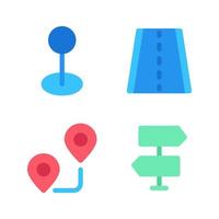 Maps Navigation icons set. Point, roadway, direction, sign way. Perfect for website mobile app, app icons, presentation, illustration and any other projects vector