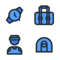 Basketball icons set. Wristwatch, briefcase, player, field. Perfect for website mobile app, app icons, presentation, illustration and any other projects vector