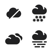 Weather icons set. cloud disable, winter, cloudy, warm. Perfect for website mobile app, app icons, presentation, illustration and any other projects vector