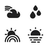 Weather icons set. rainbow, drop water, sun, sunny. Perfect for website mobile app, app icons, presentation, illustration and any other projects vector