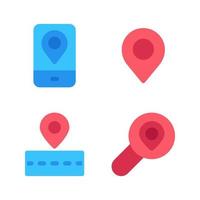 Maps Navigation icons set. Smartphone, pin, road, search pin. Perfect for website mobile app, app icons, presentation, illustration and any other projects vector