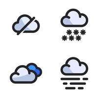 Weather icons set. cloud disable, winter, cloudy, warm. Perfect for website mobile app, app icons, presentation, illustration and any other projects vector