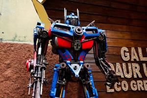 Batu-Indonesia, January 2, 2023. Selective focus of robots made of scrap iron to reduce waste. photo