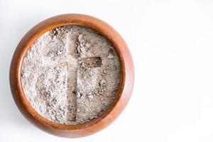 Ashes are prepared for Christian festival of apostles. dust symbol of religion, sacrifice, redemption, Jesus Christ, ash wednesday, lent, Good Friday, Easter with Church is devoted to fasting photo