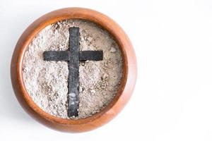 Ashes are prepared for Christian festival of apostles. dust symbol of religion, sacrifice, redemption, Jesus Christ, ash wednesday, lent, Good Friday, Easter with Church is devoted to fasting photo