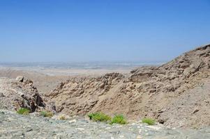 Al Ain Jabal Hafeet Mountain Landscape Views of Al Ain with Blue Sky Background photo