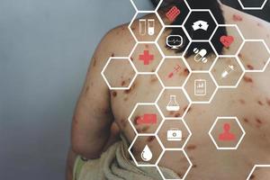 digital health care concept. Medicine doctor touching electronic medical record on virtual screen, Brain Analysis, DNA. Digital healthcare and network connection on modern interface, photo