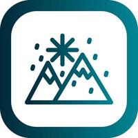 Snow Landscape Vector Icon Design