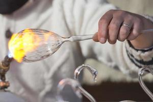 glass working hands photo