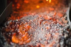 Hot Embers Charcoal Fire close up macro photo