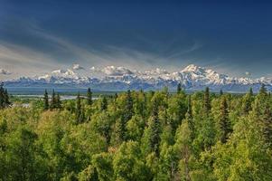 denali parque Alaska enorme panorama con mc Kinley montaña foto