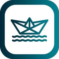 Paper Boat Vector Icon Design