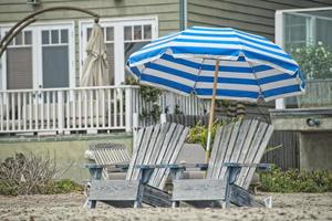 sitting chairs on the beach photo