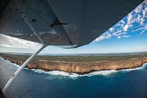 steep point blue ocean aerial view in shark bay Australia photo