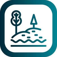 Lake Landscape Vector Icon Design